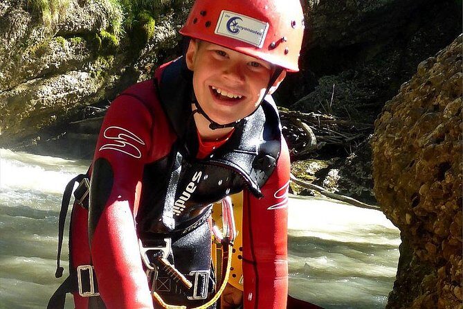 Canyoning for Kids and Families in Füssen, Germany - Stuibenfalle: the waterfall moment families remember