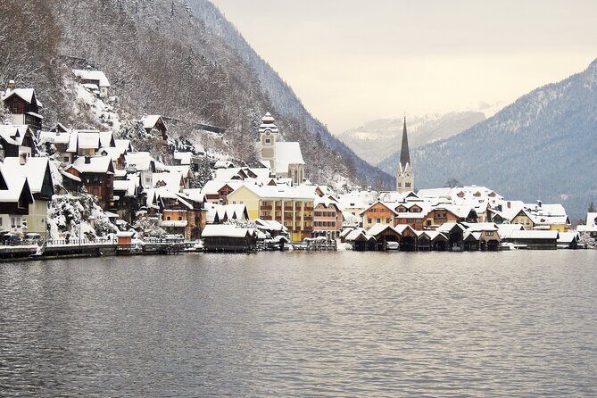Christmas Markets Tour with St.Gilgen + St.Wolfgang + Hallstatt - Fuschl am See Stop: Lakeside Views, Schloss Fuschl, and a Red Bull Photo Request