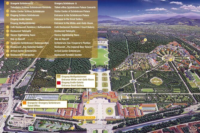 Evening at Schönbrunn Palace Vienna: 3-course Dinner and Concert - Timing and ticket pickup: the 4-hour evening flow