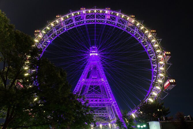 Hotrod Moonlight Tour -evening tour with PRATER ferrys wheel ride - Vienna at Night, With the Steering Wheel Doing the Teaching