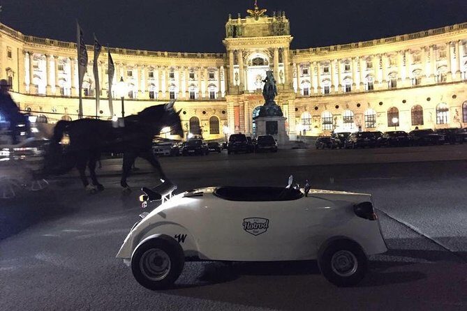 Hotrod Moonlight Tour -evening tour with PRATER ferrys wheel ride - Vienna Landmarks at Night: Seeing the City’s Shape, Not Just Its Photos