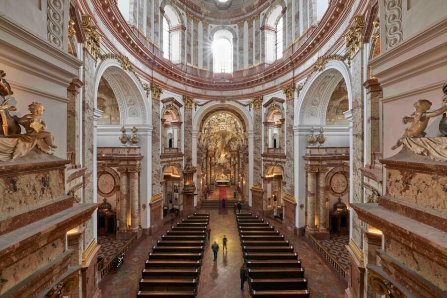 Karlskirche Entry Ticket with Panoramic Terrace Access - The church model: a cheat code for understanding Baroque design