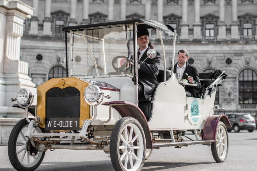 Vienna: Culinary Sightseeing Tour in an Electric Vintage Car - Wine, water, and the pace: what’s included and how to use it
