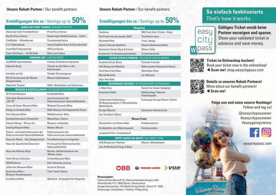 Vienna: EasyCityPass | City Card | Bus Metro Tram | Savings - QR code, email delivery, and how to avoid friction