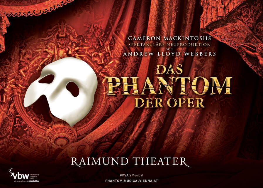 Vienna: Musical Tickets THE PHANTOM OF THE OPERA - German singing, English surtitles: how to follow the story fast
