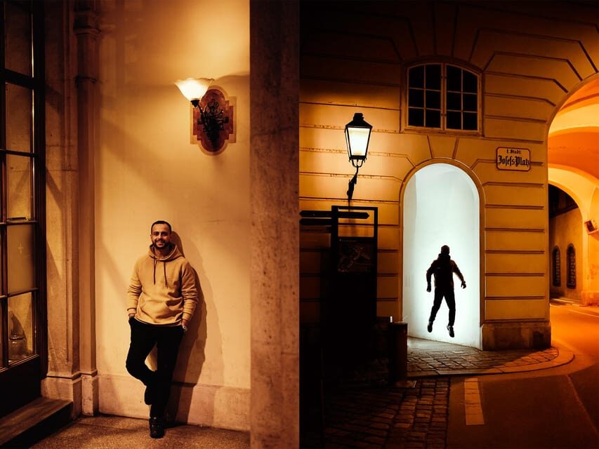 Vienna Portrait Experience: Exclusive Vienna Photo Shoot - A quieter side-street moment and a viewpoint stop